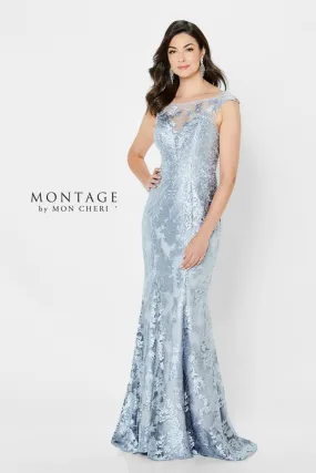 Montage 119932 Embroidered Lace Trumpet Gown