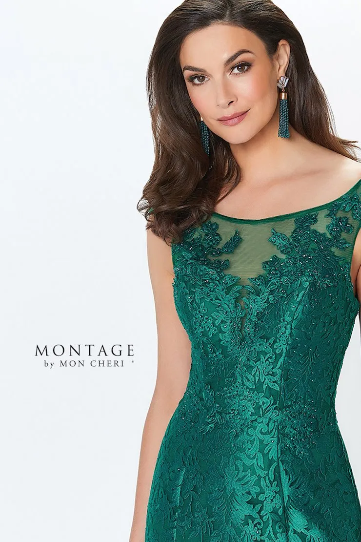 Montage 119932 Embroidered Lace Trumpet Gown