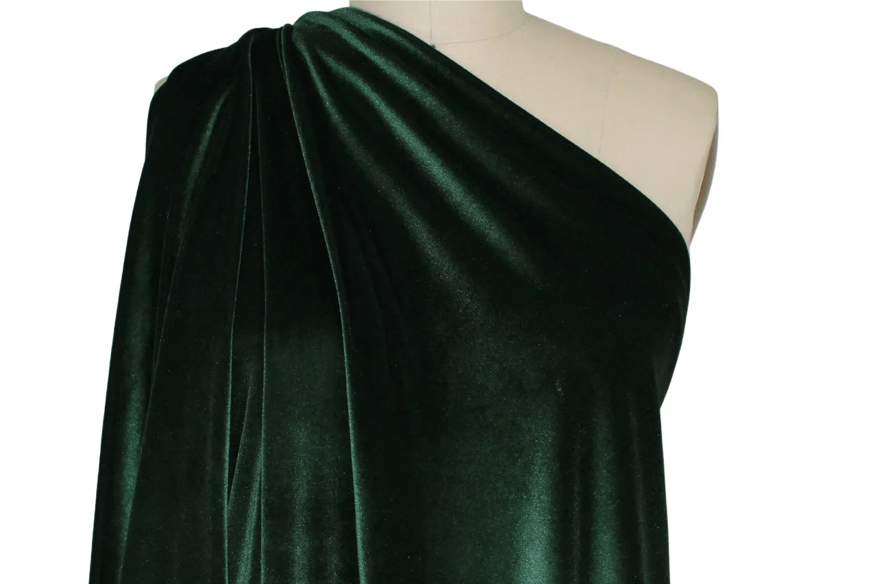 NY Designer Stretch Velvet - Wicked Green