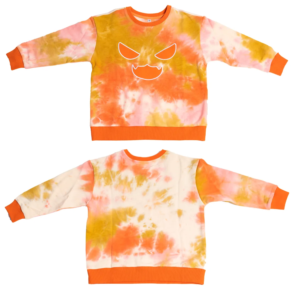 Pumpkin Cat Tie Dye Crewneck