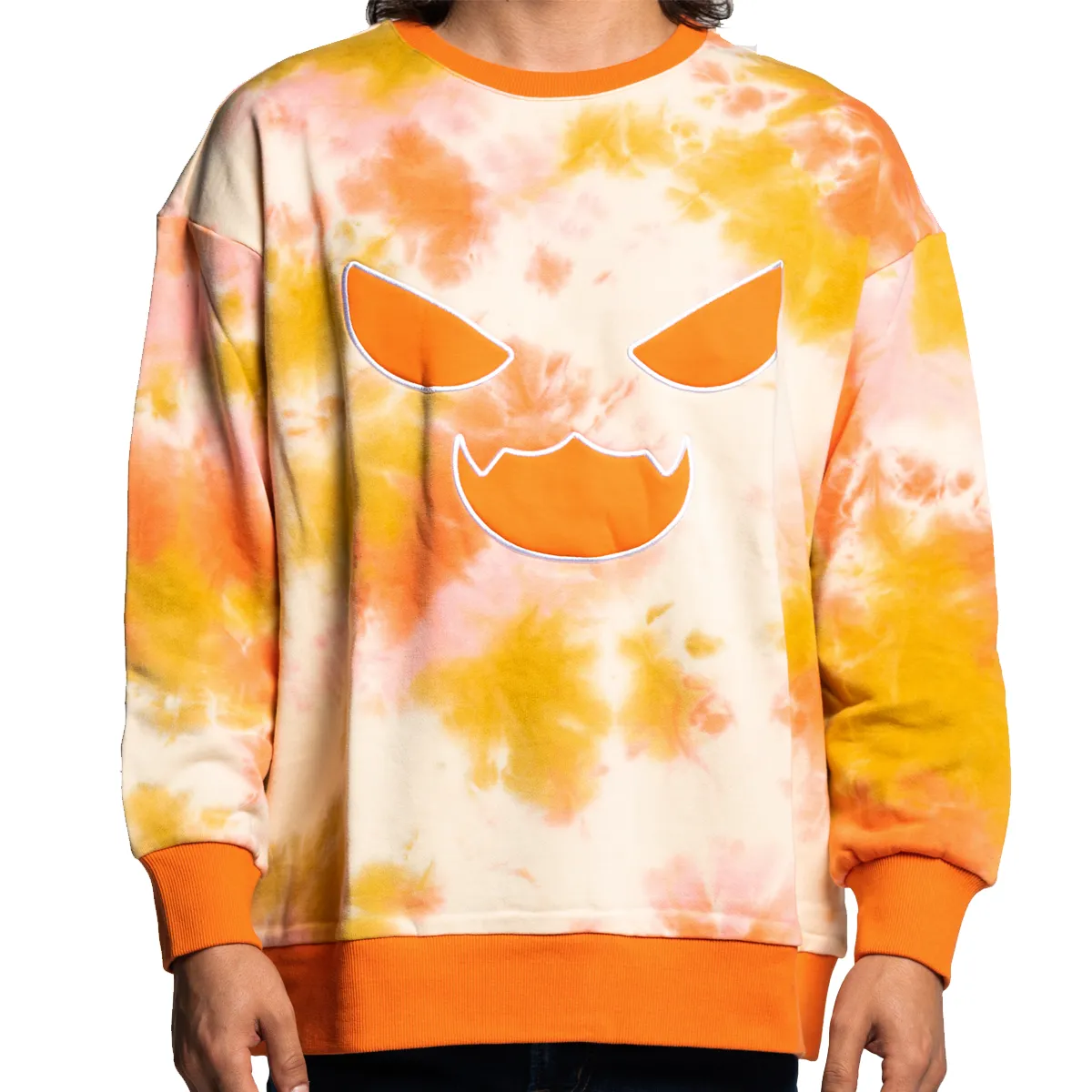 Pumpkin Cat Tie Dye Crewneck