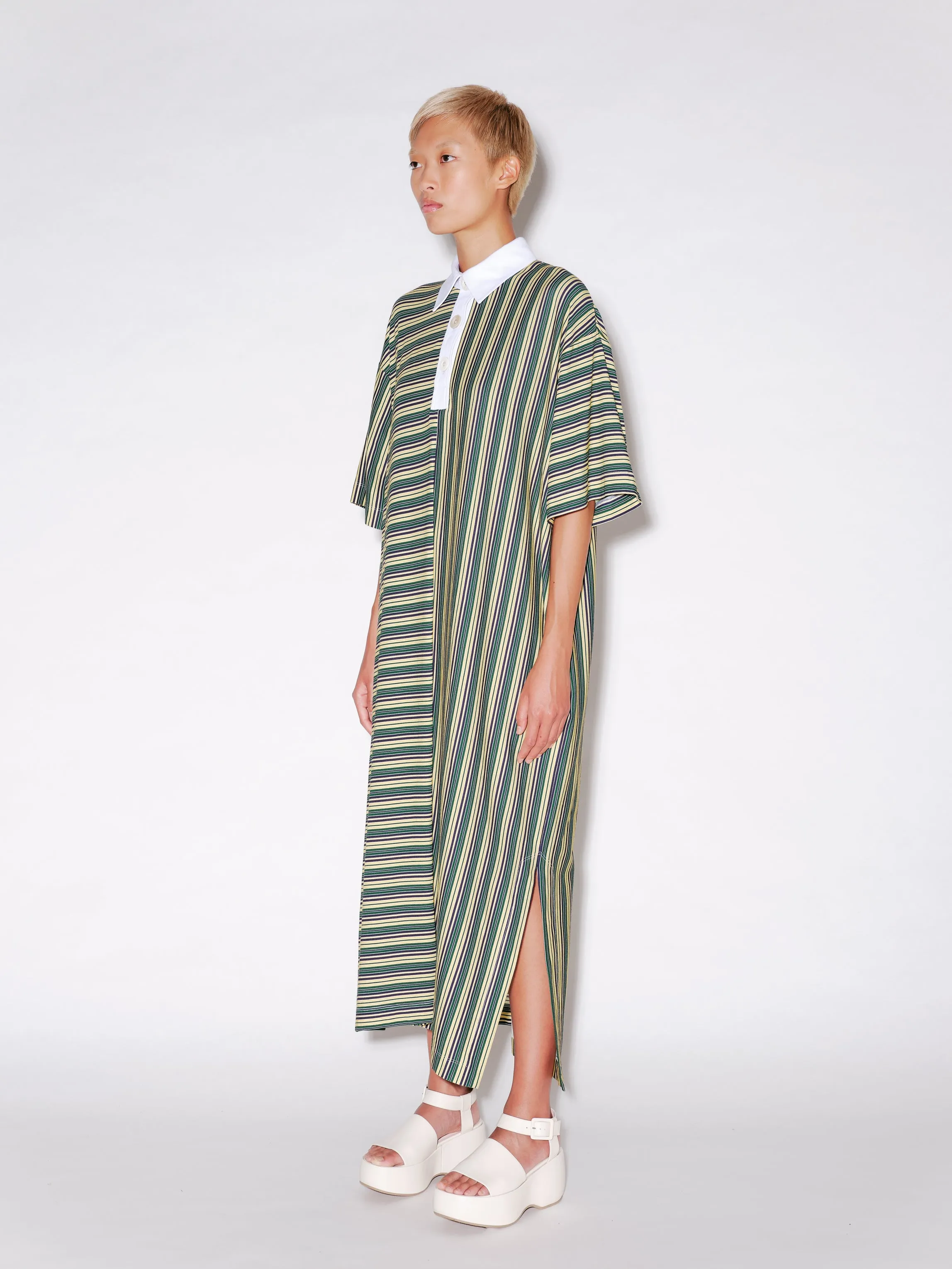 SHORT SLEEVE RUGBY MAXI DRESS