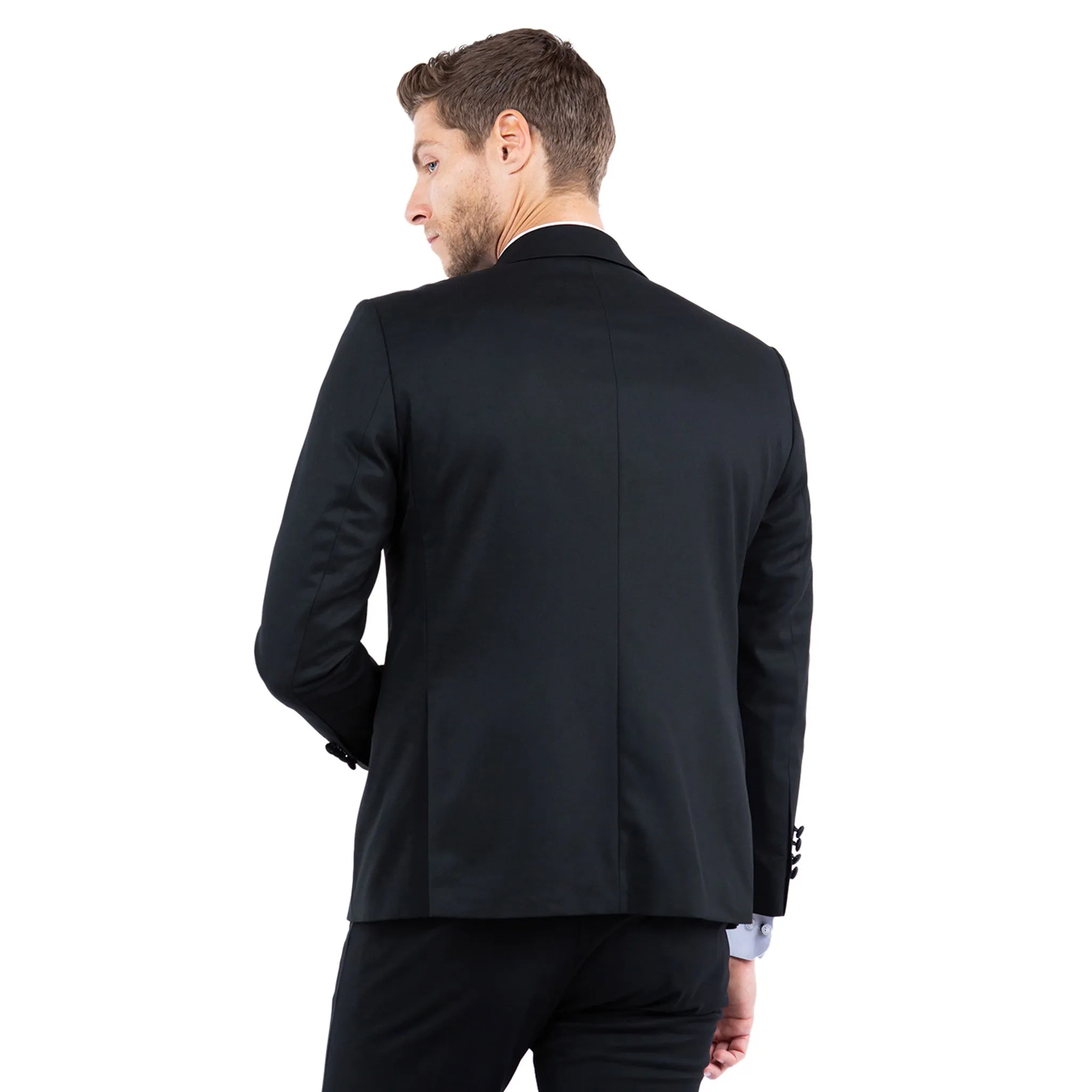 Slim Fit Black Shawl Tuxedo