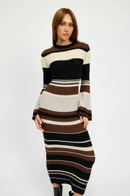 Striped Maxi Knit Dress