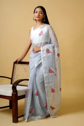 Teejh Aisha Kota Embroidered Saree