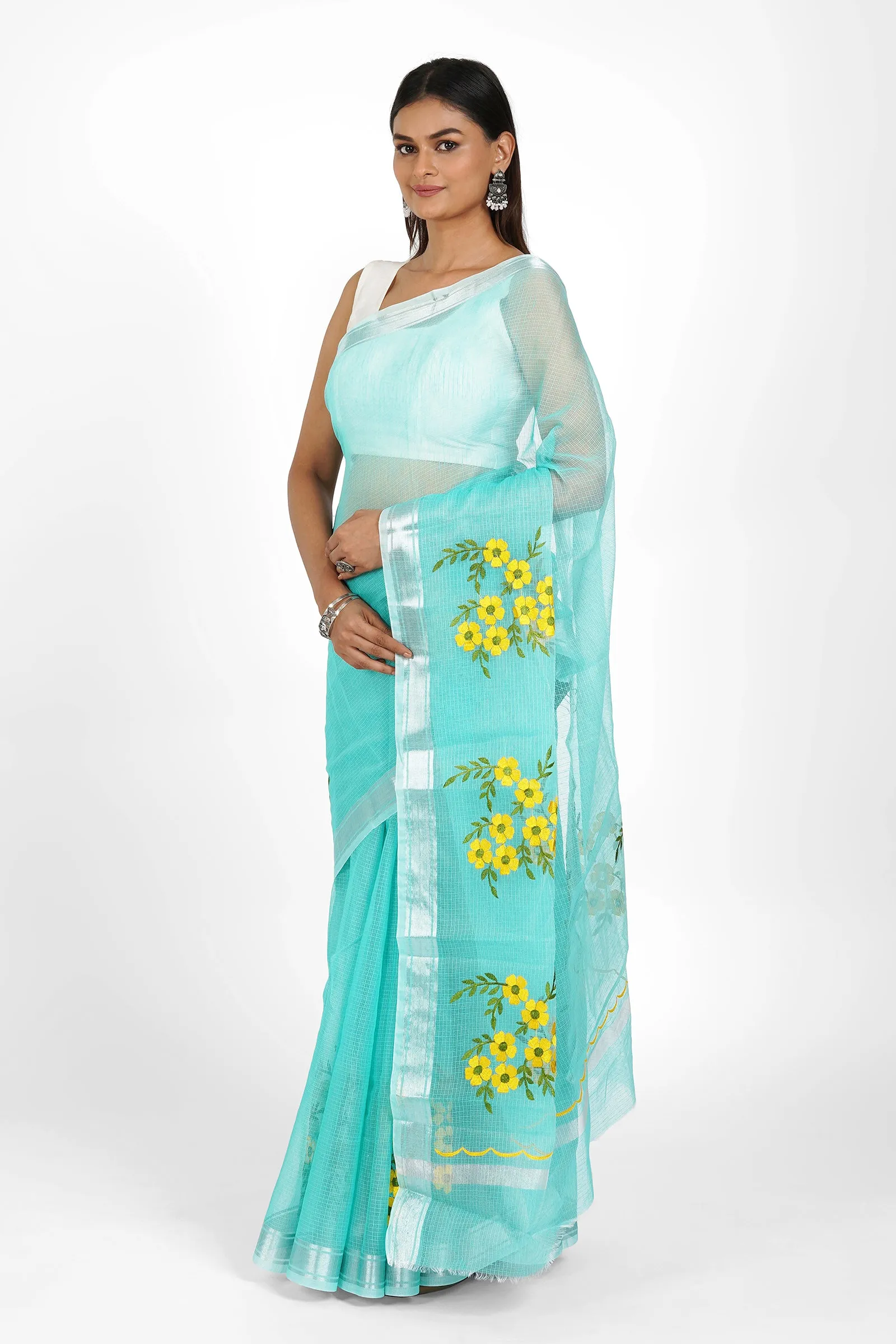 Teejh Divya Kota Embroidered Saree