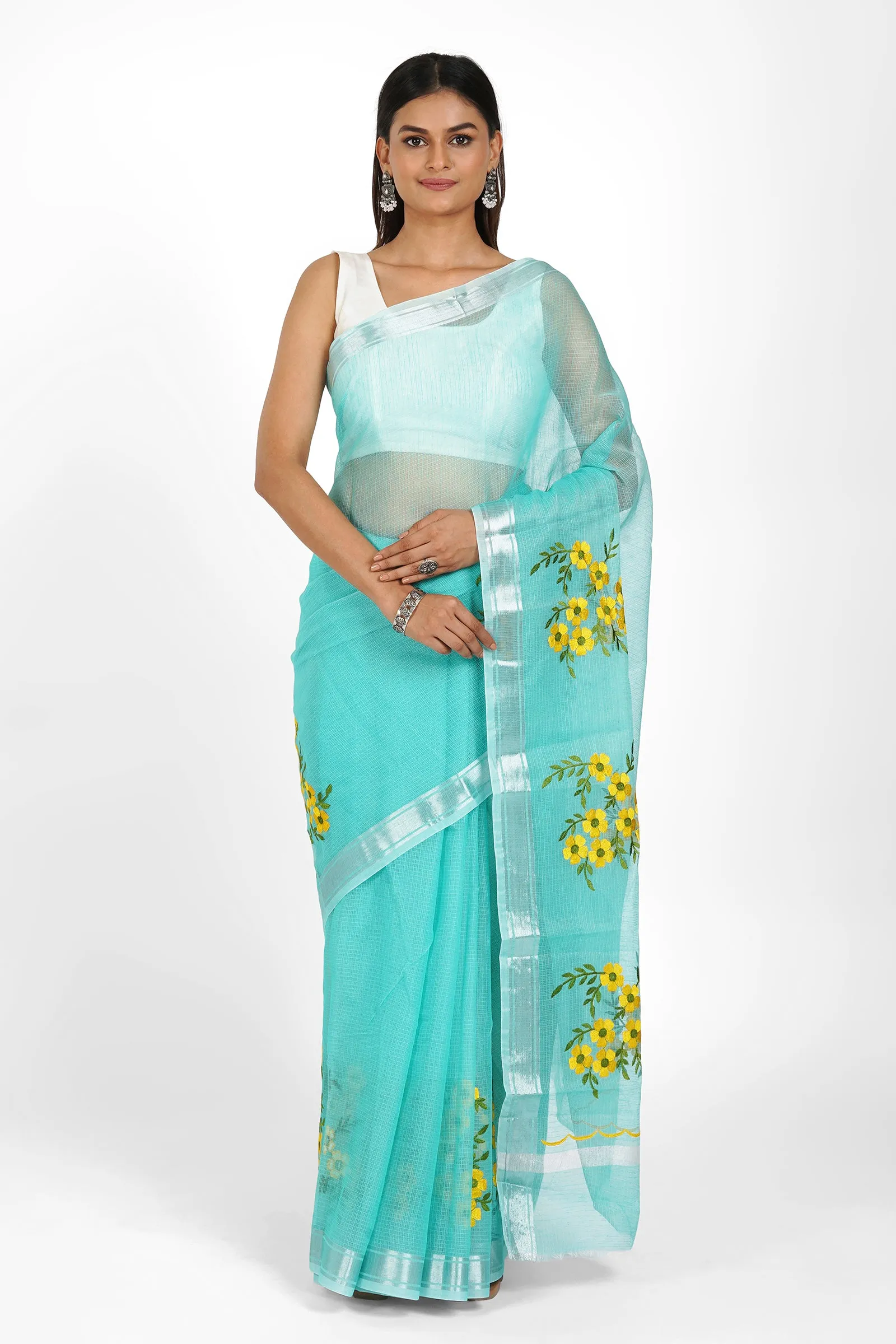 Teejh Divya Kota Embroidered Saree