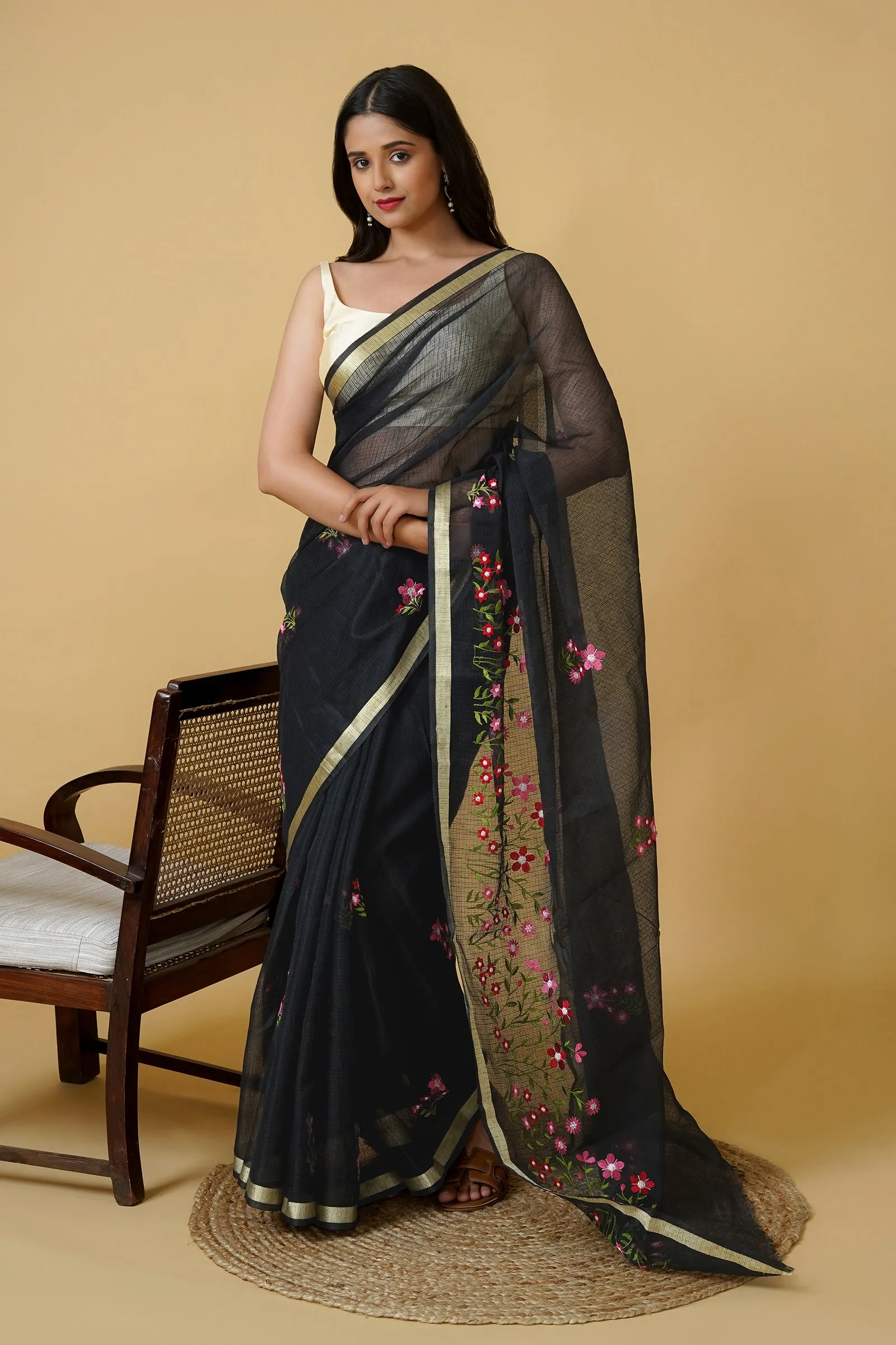 Teejh Esha Kota Embroidered Saree