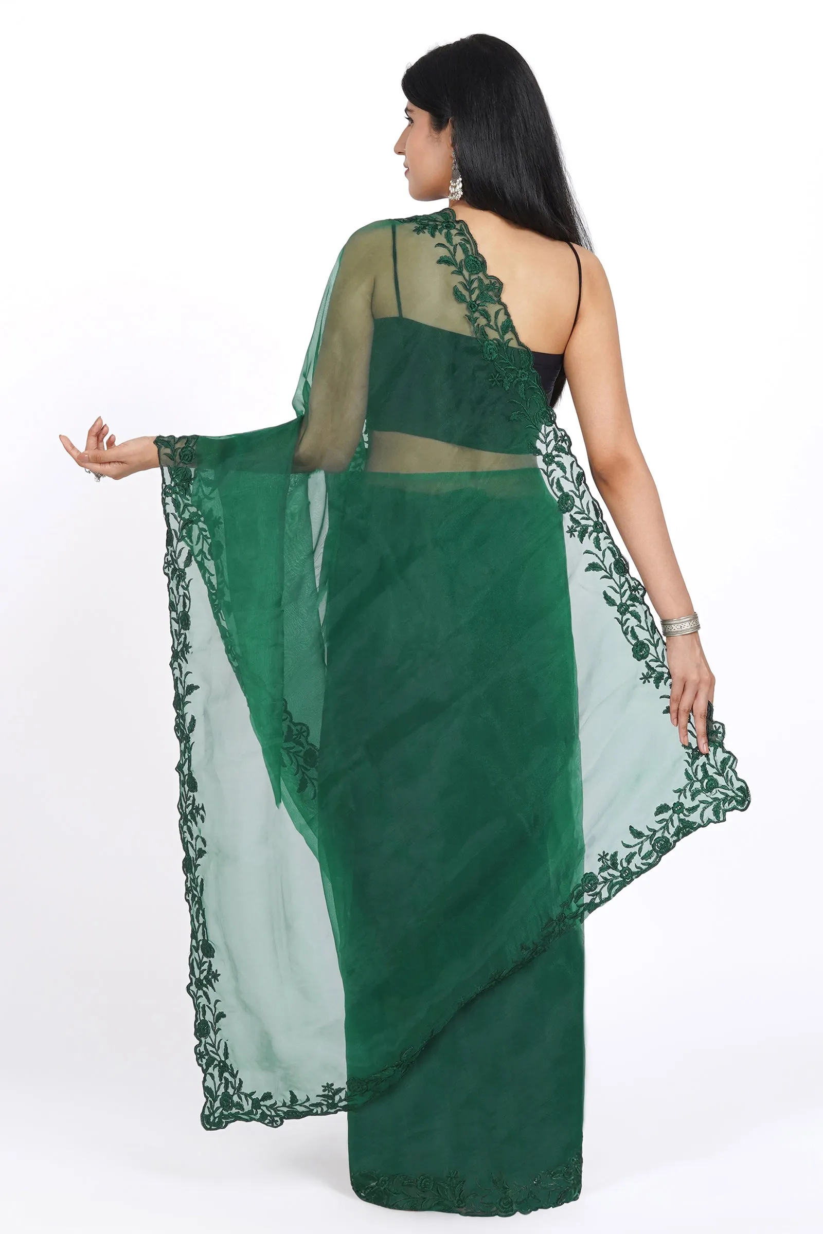 Teejh Gardenia Grace Organza Saree