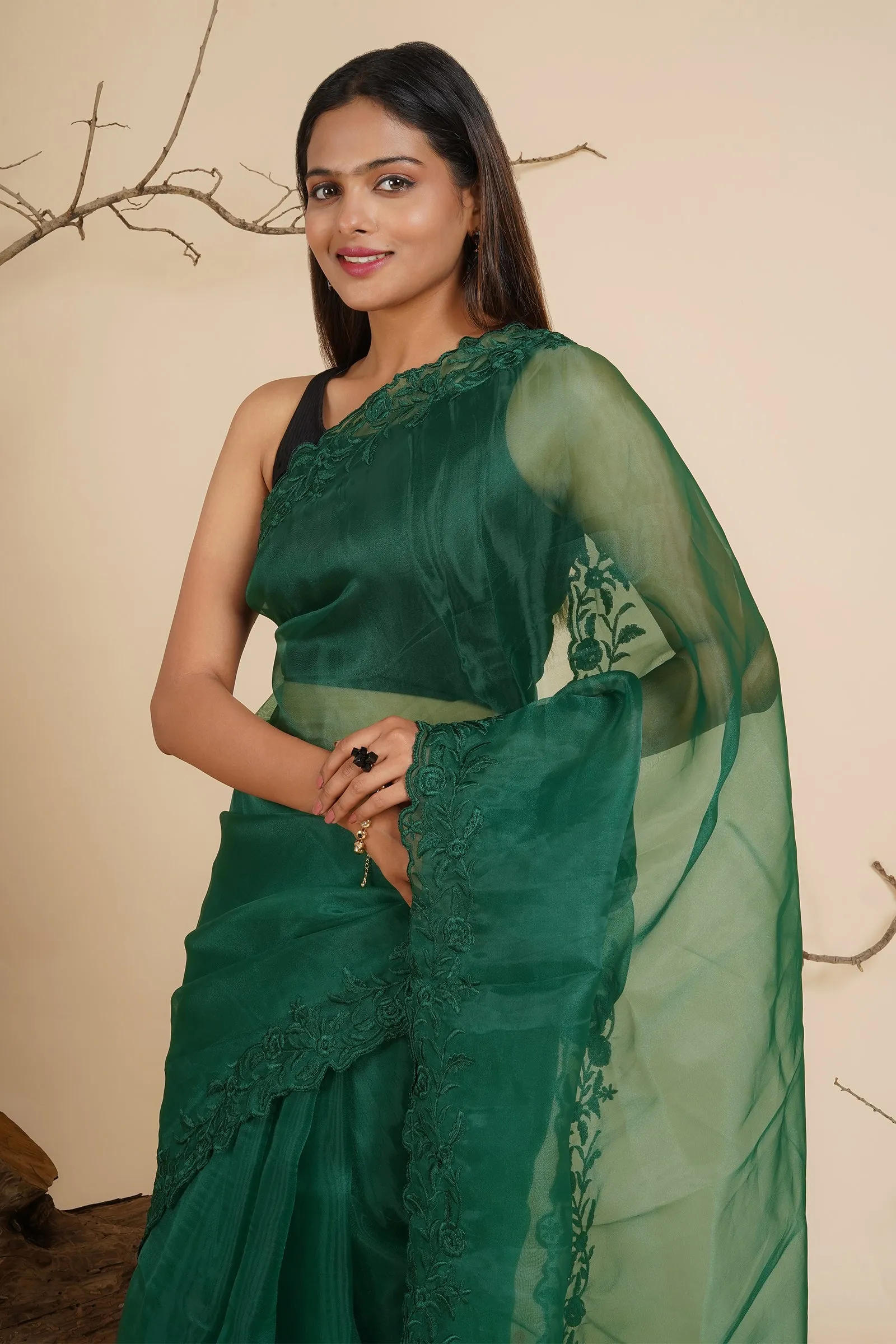 Teejh Gardenia Grace Organza Saree