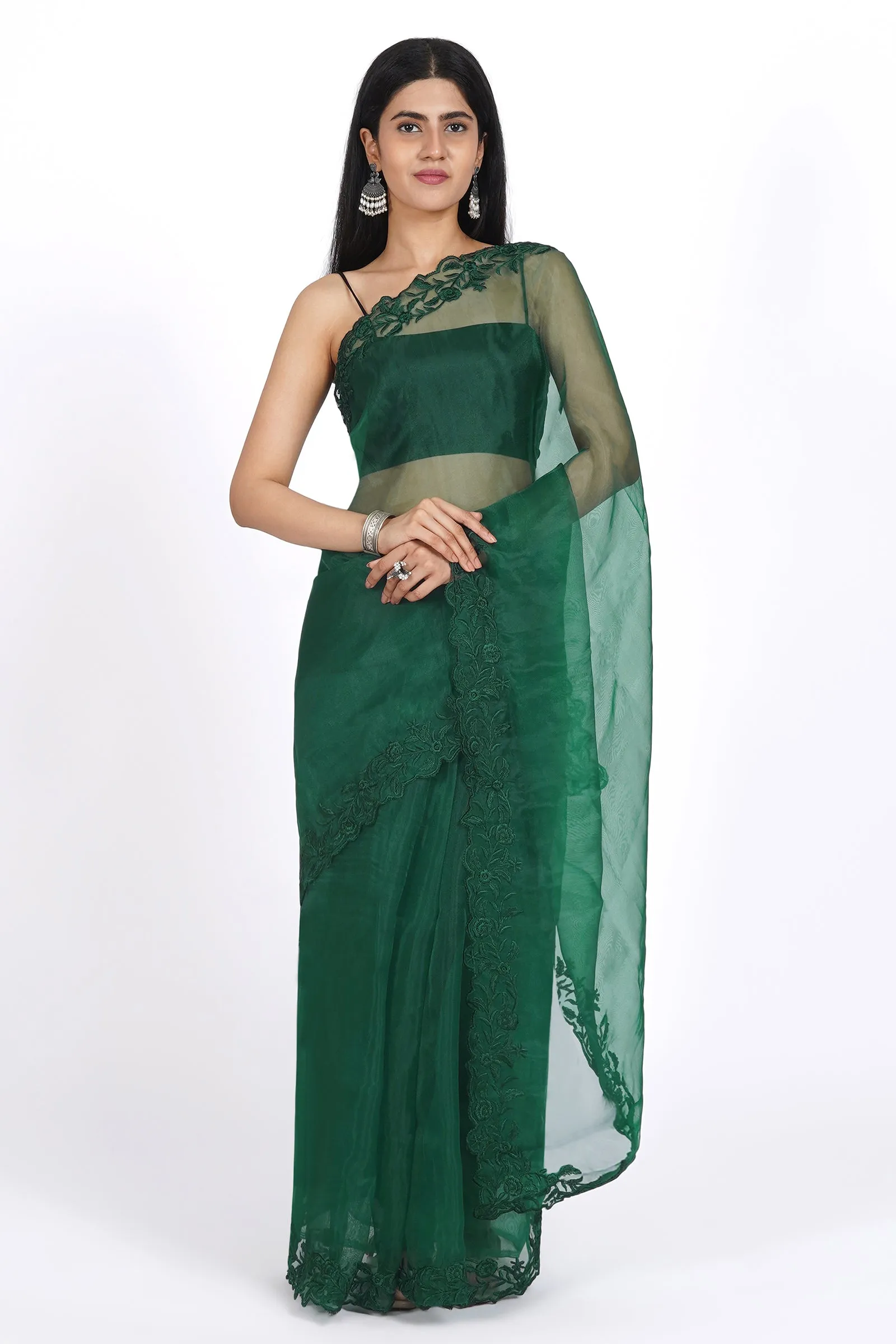 Teejh Gardenia Grace Organza Saree