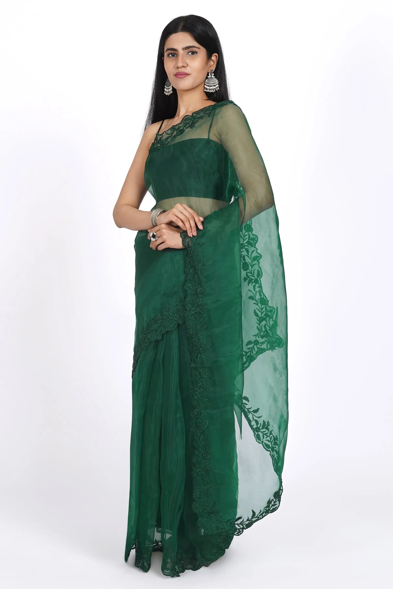 Teejh Gardenia Grace Organza Saree