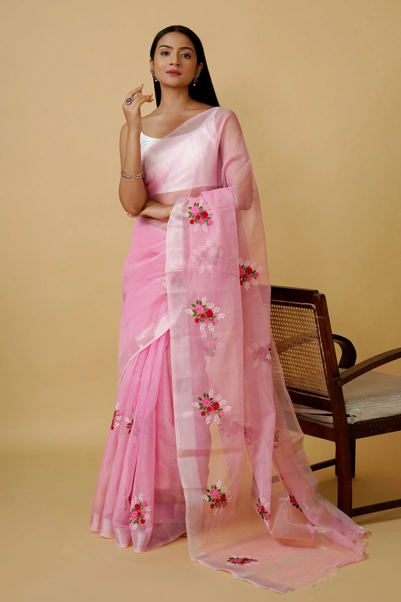 Teejh Harsha Kota Embroidered Saree