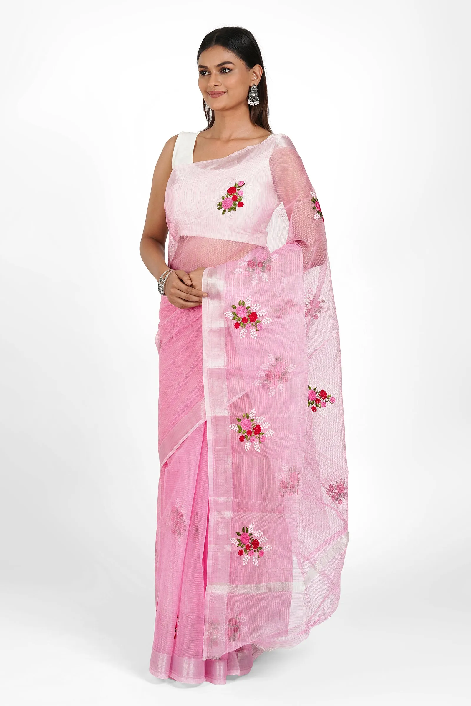 Teejh Harsha Kota Embroidered Saree