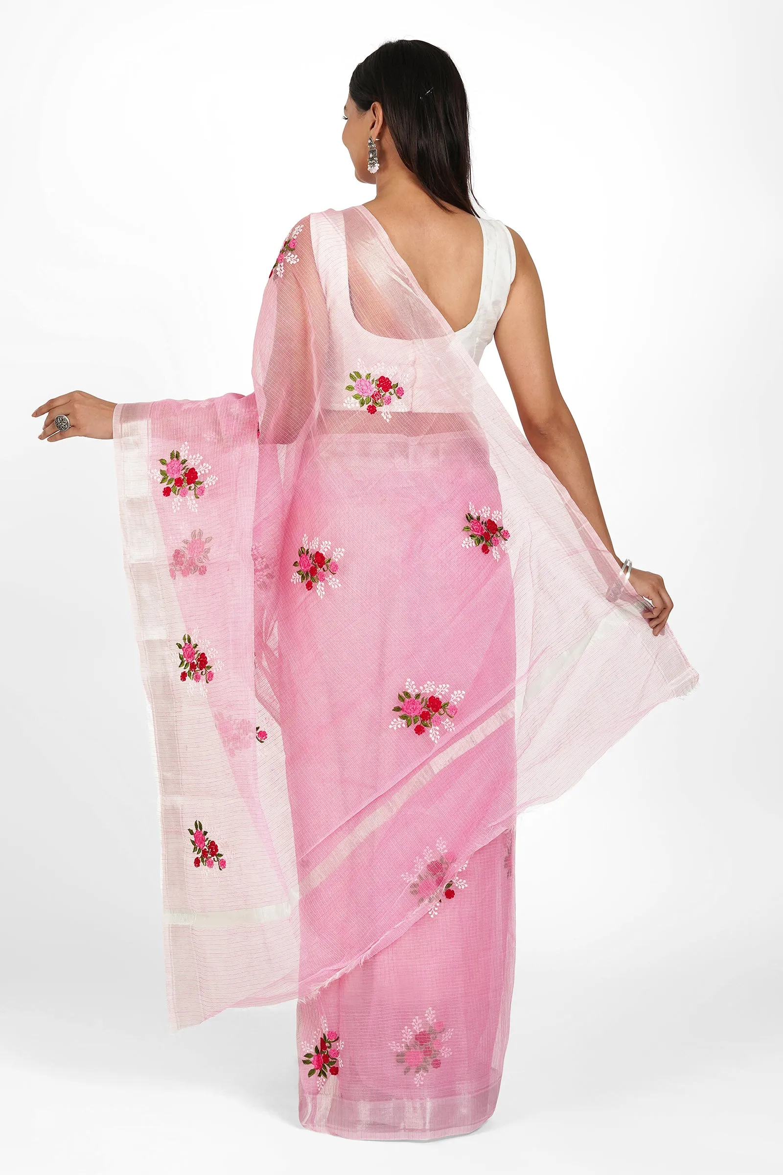 Teejh Harsha Kota Embroidered Saree