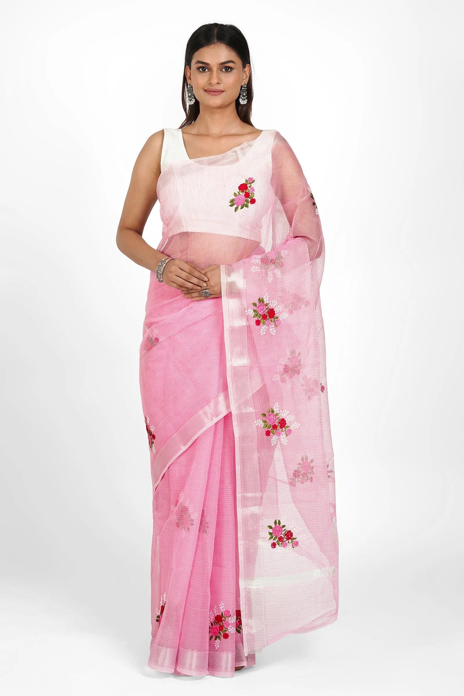 Teejh Harsha Kota Embroidered Saree