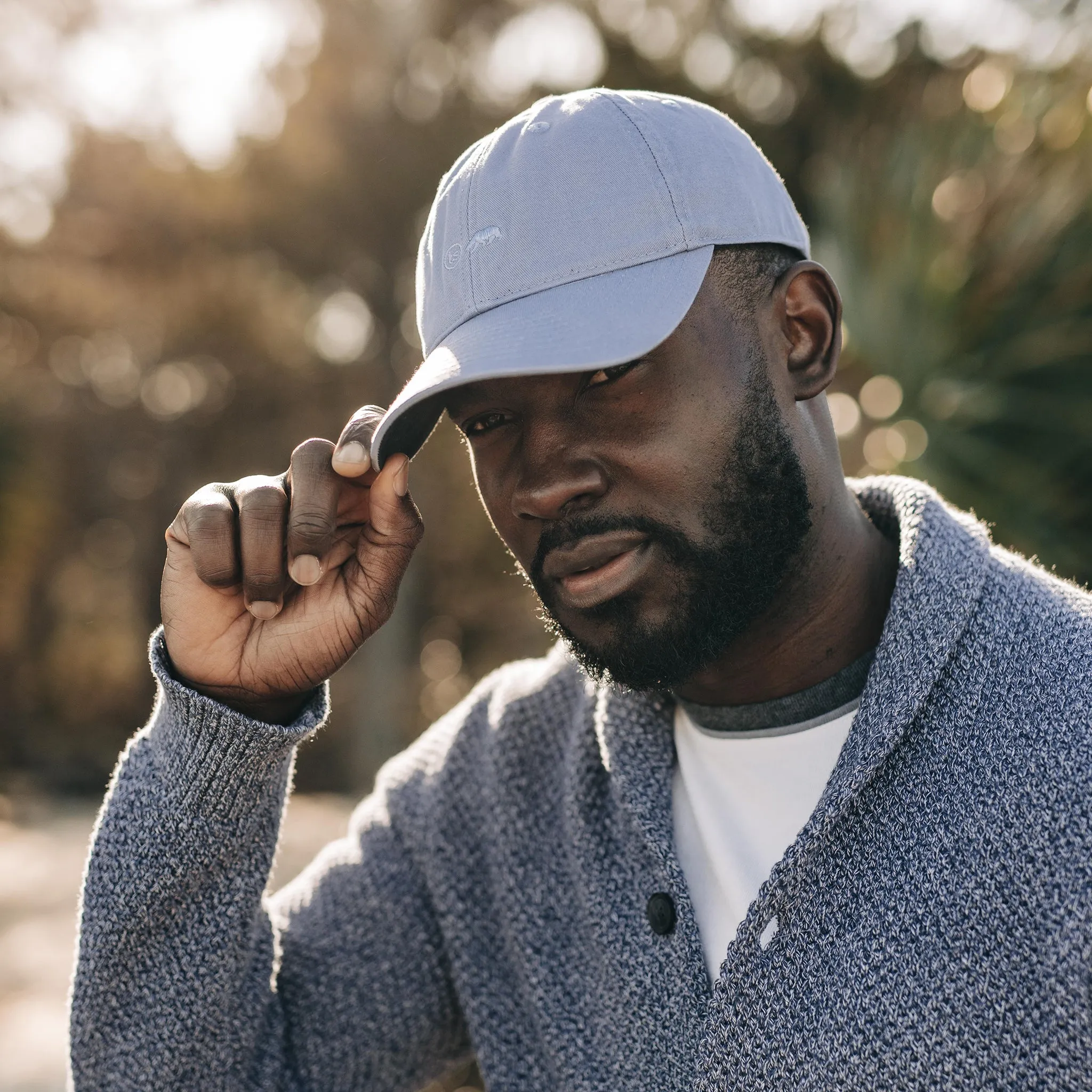 The Everyday Cap in Washed Blue Twill