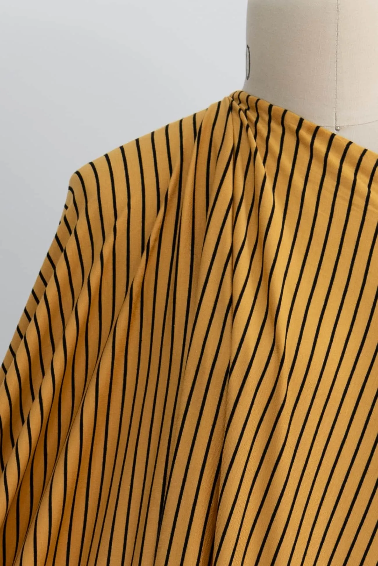 Turmeric Stripe Bamboo Rayon/Spandex Knit