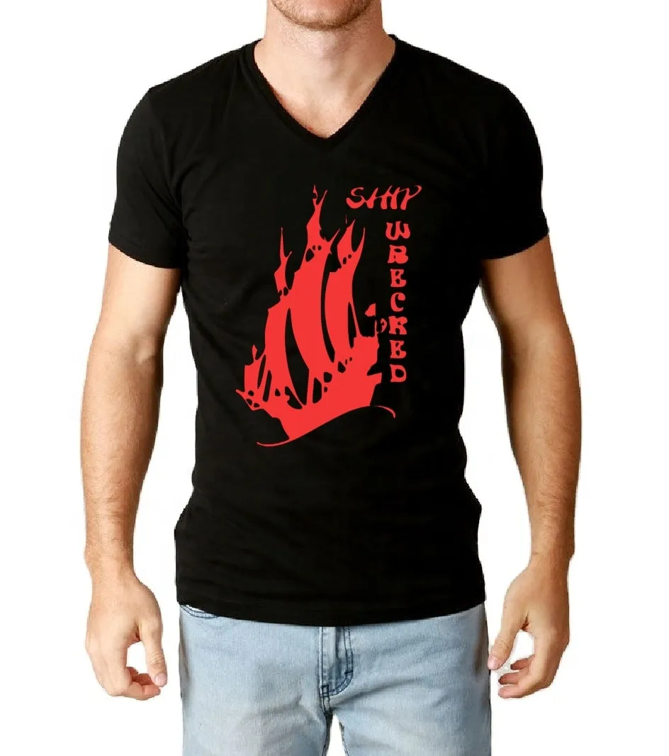 V-neck Ship Wrecked T-shirt.