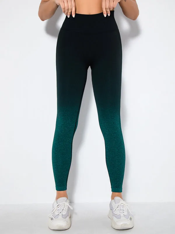 Women's Seamless Gradient Activewear Gym Leggings