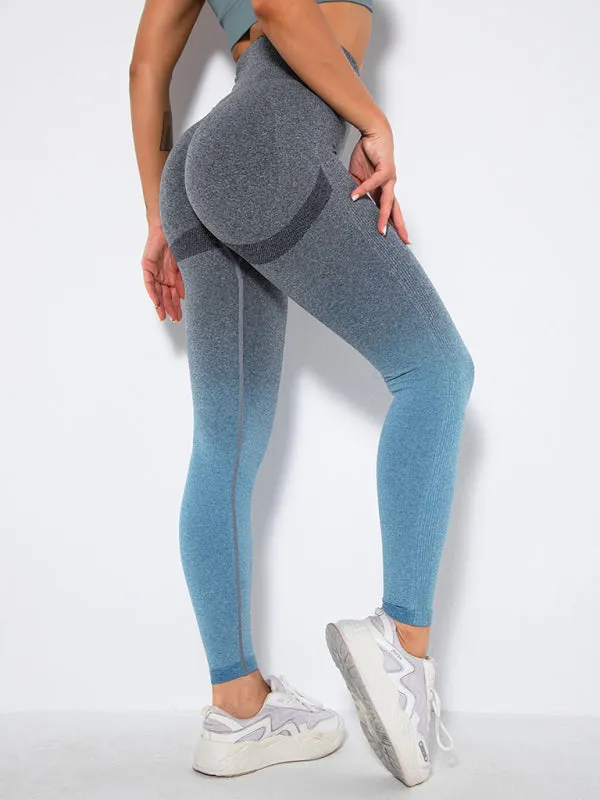 Women's Seamless Gradient Activewear Gym Leggings