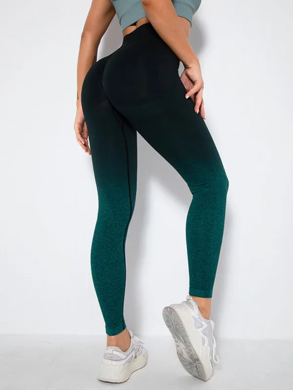 Women's Seamless Gradient Activewear Gym Leggings