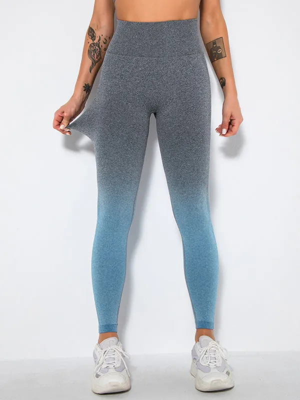 Women's Seamless Gradient Activewear Gym Leggings