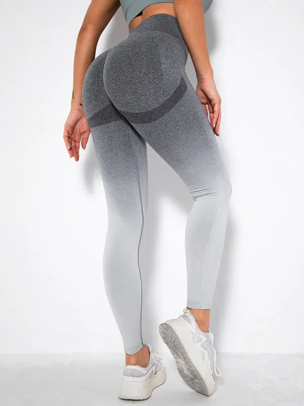 Women's Seamless Gradient Activewear Gym Leggings