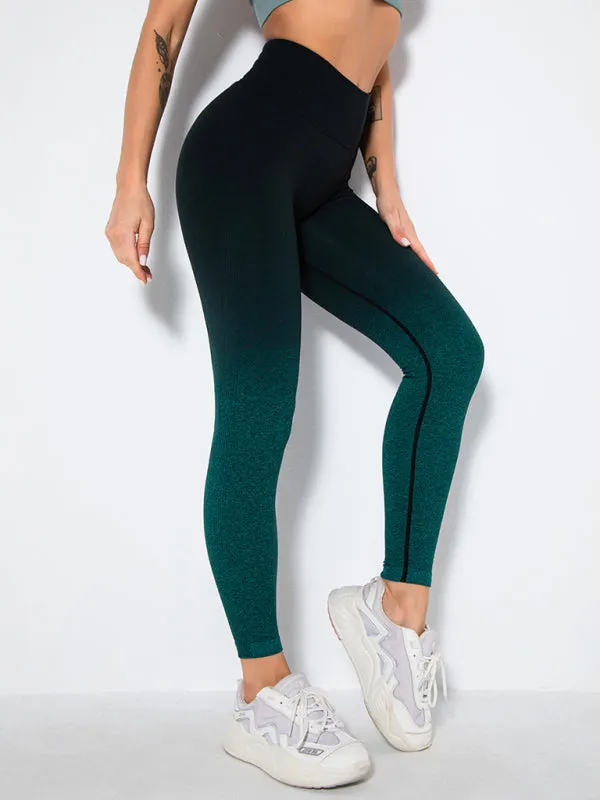 Women's Seamless Gradient Activewear Gym Leggings