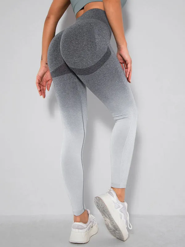 Women's Seamless Gradient Activewear Gym Leggings